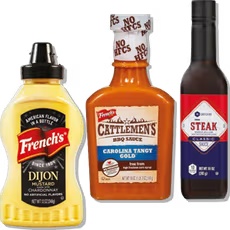 Cattlemen's BBQ Sauce 18 oz, SE Grocers Steak Sauce 10 oz or French's Specialty Mustard 12 oz