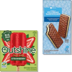 Outshine Fruit Bars 6 ct or SE Grocers Novelties 12-20 ct