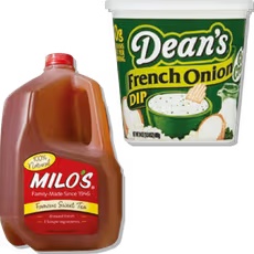Dean's French Onion Dip 24 oz or Milo's Tea or Lemonade Gallon