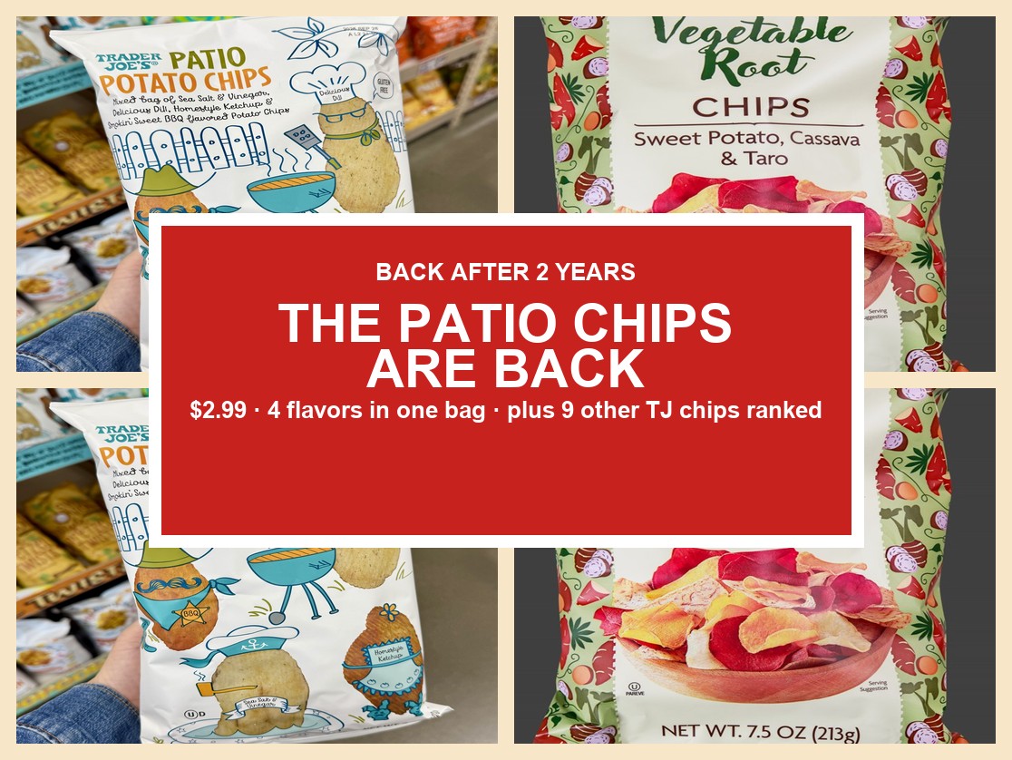 After Nearly Two Years Off Shelves, Trader Joe's Patio Potato Chips Are Back ($2.99) — Plus 9 Other TJ Chips Worth Throwing in Your Cart