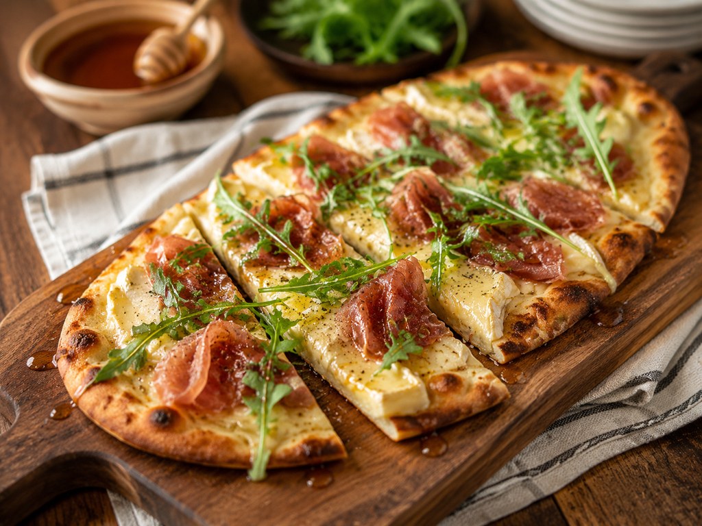 Brie and Prosciutto Naan Pizza - in store