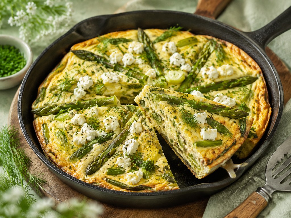 Spring Vegetable & Goat Cheese Frittata - in store