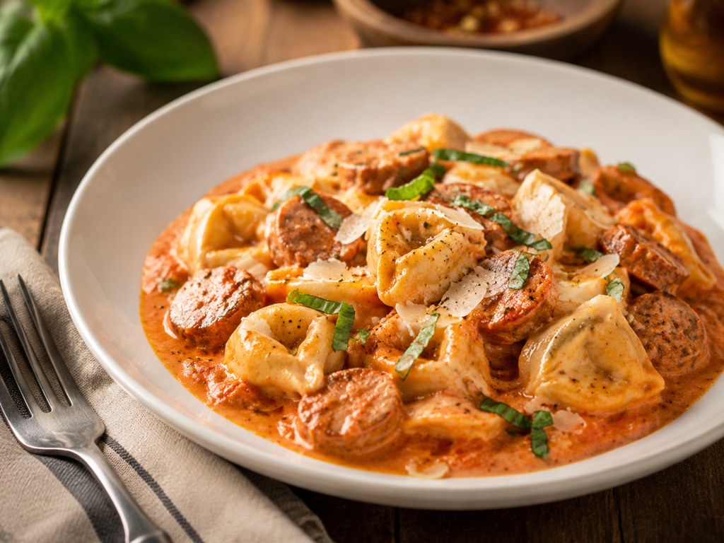Tortellini & Chicken Sausage alla Vodka - in store