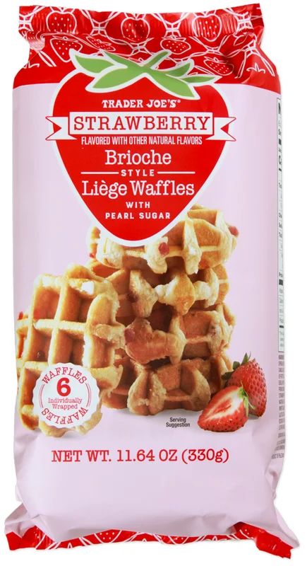 Strawberry Brioche Style Liège Waffles