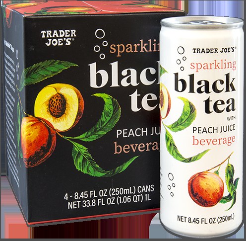 Sparkling Black Tea with Peach Juice