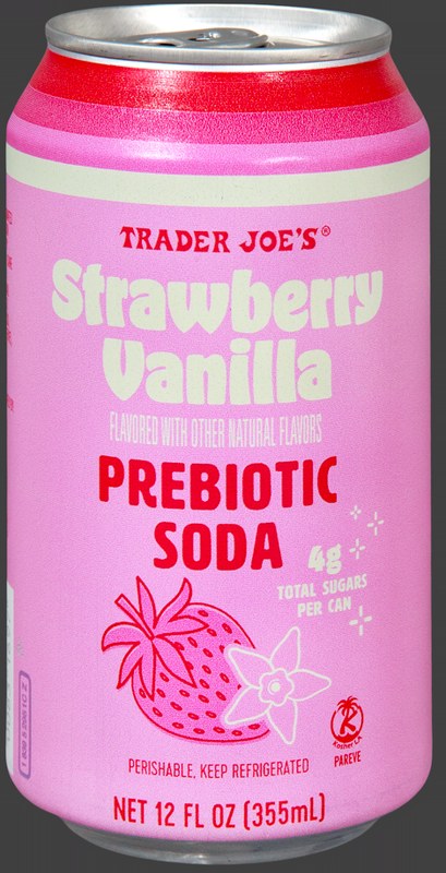 Strawberry Vanilla Prebiotic Soda at Trader Joe's