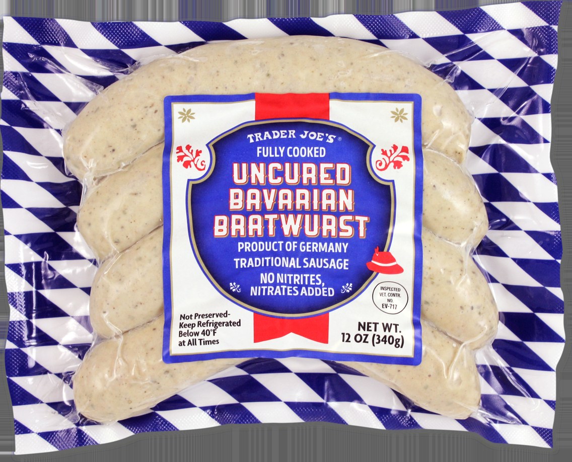 Fully Cooked Uncured Bavarian Bratwurst at Trader Joe's