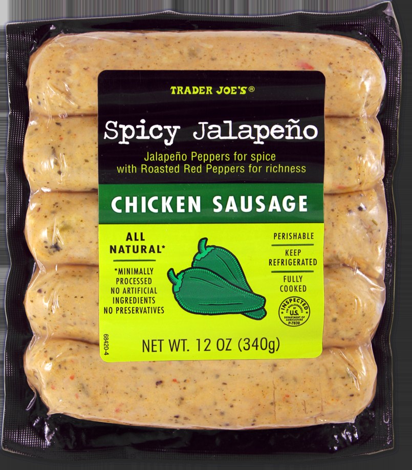 Spicy Jalapeño Chicken Sausage at Trader Joe's