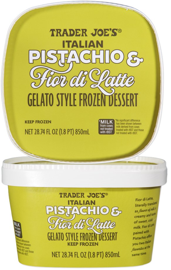 Italian Pistachio & Fior di Latte Gelato at Trader Joe's