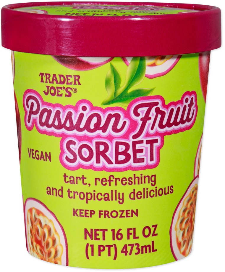 Passion Fruit Sorbet at Trader Joe's
