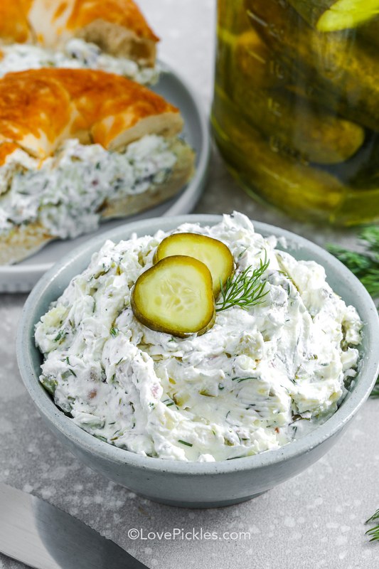 Dill Pickle Whipped Cream Cheese Spread