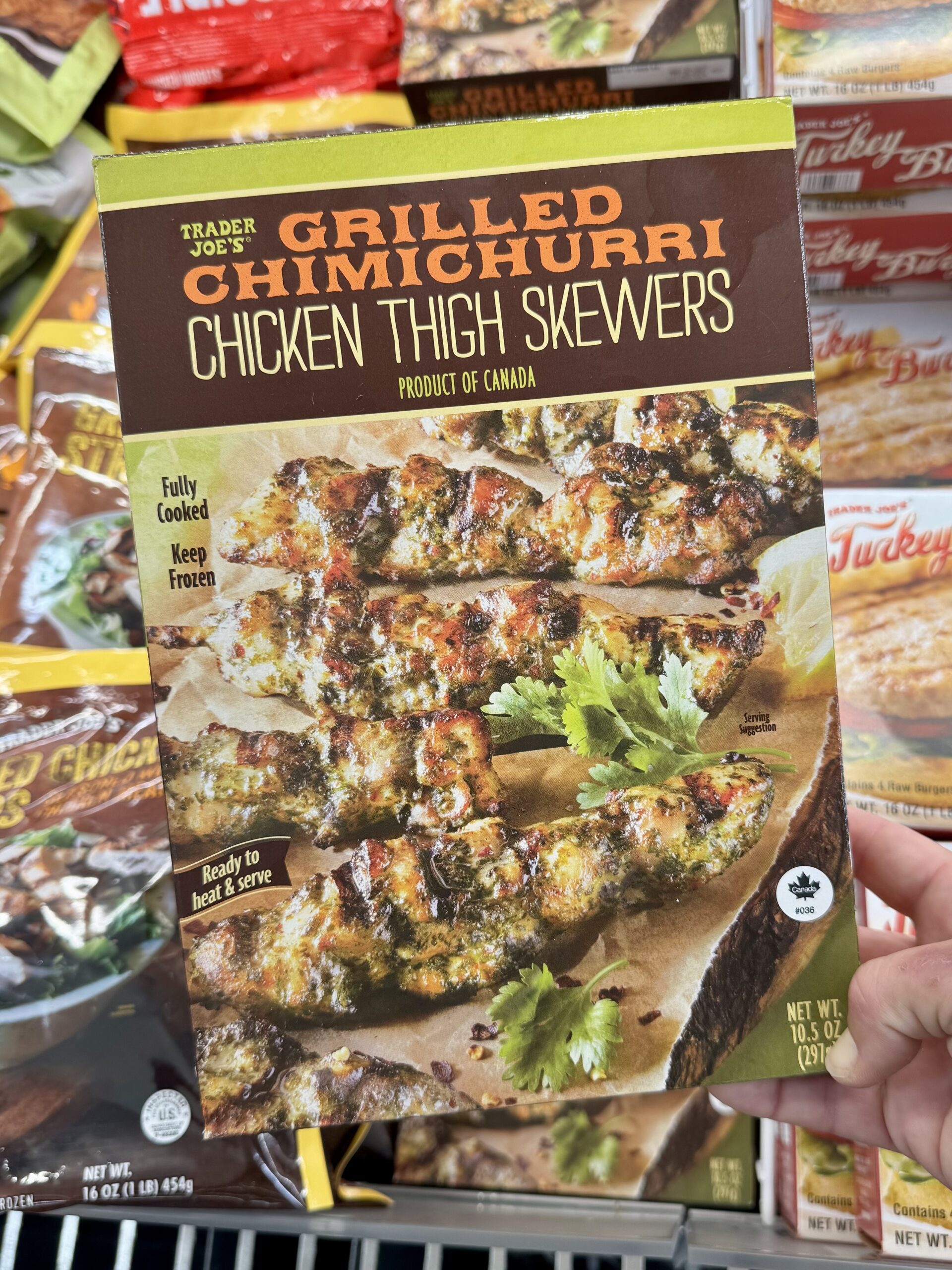 Grilled Chimichurri Chicken Thigh Skewers - in store
