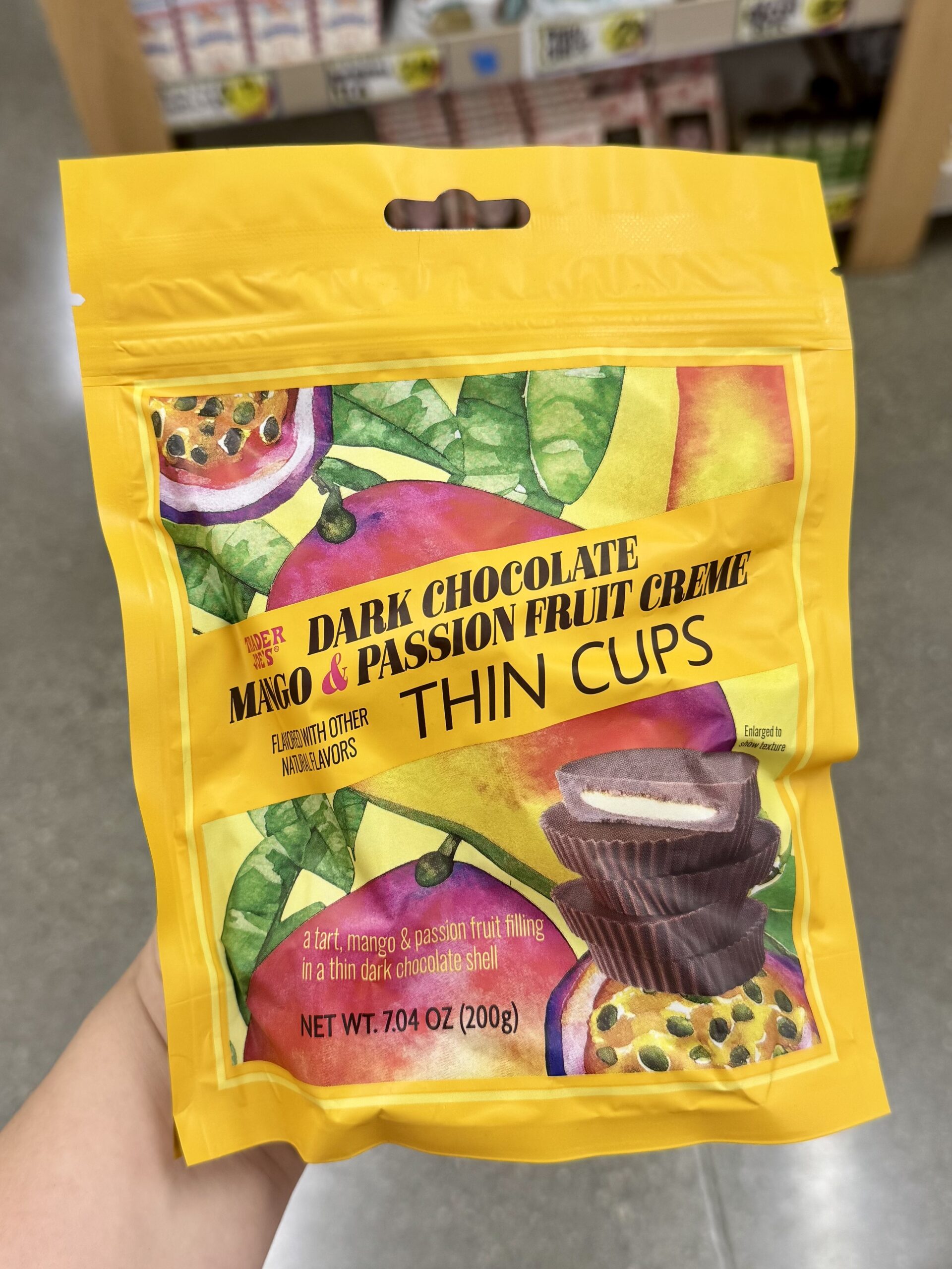 Trader Joe's Dark Chocolate Mango & Passion Fruit Creme Thin Cups