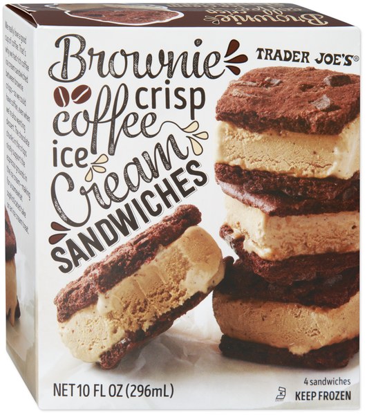 Brownie Crisp Coffee Ice Cream Sandwiches at Trader Joe's