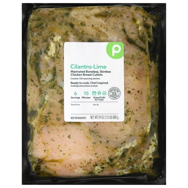Cilantro Lime Marinated Chicken Breast Cutlets — $7.99