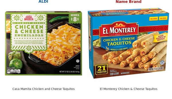 ALDI Casa Mamita Chicken and Cheese Taquitos vs. El Monterey Chicken & Cheese Taquitos