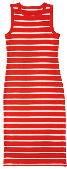 Serra Ribbed Tank Dress Red