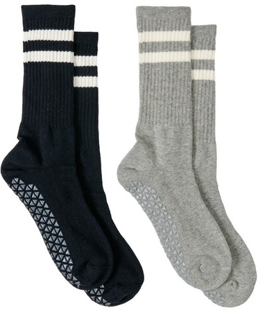 Crane Gripper Socks Crew - Gray/Black