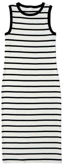 Serra Ribbed Tank Dress Black