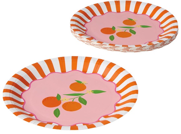 Orange stripes plate