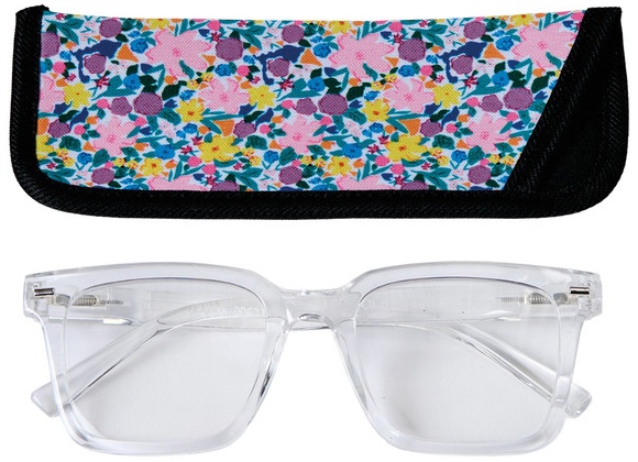 Visage Premium Reading Glasses with Case - Cream/Floral