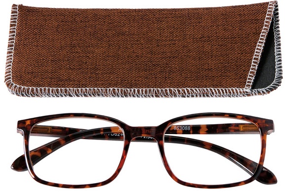 Visage Premium Reading Glasses with Case - Cognac