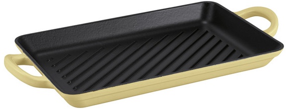 Crofton Cast Iron Skinny Grill Pan - Yellow
