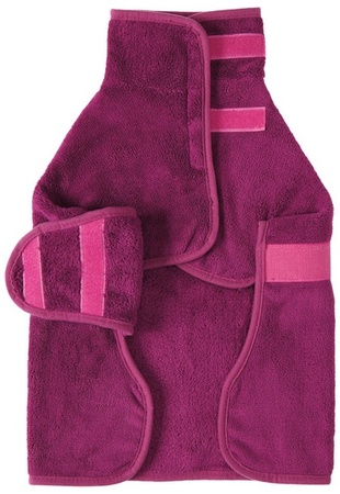 Heart to Tail Wearable Pet Towel - Raspberry Solid