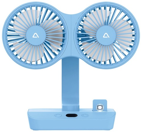 Ambiano Adjustable Dual Headed Fan - Blue