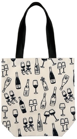 LIVE IN STYLE Book Club Tote - Wine AOP