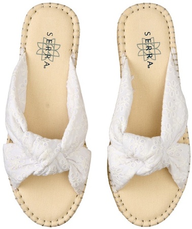 Serra Ladies Espadrille Sandal - White
