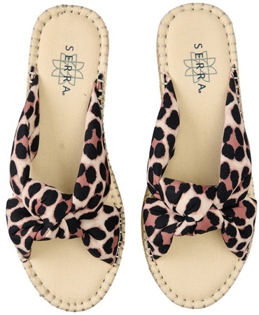 Serra Ladies Espadrille Sandal - Leopard