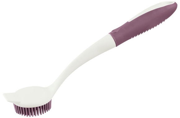 EASY HOME Scrub Brush or Silicone Sponge - Dish Brush - Grape