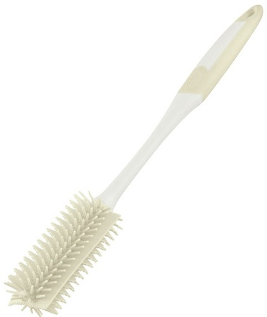 EASY HOME Scrub Brush or Silicone Sponge - Bot Brush - Beige