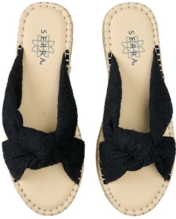 Serra Ladies Espadrille Sandal - Black