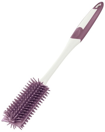EASY HOME Scrub Brush or Silicone Sponge - Bot Brush - Grape
