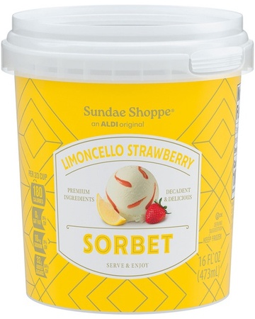 Sundae Shoppe Limoncelo Strwbry Sorbet - Limoncelo Strawberry