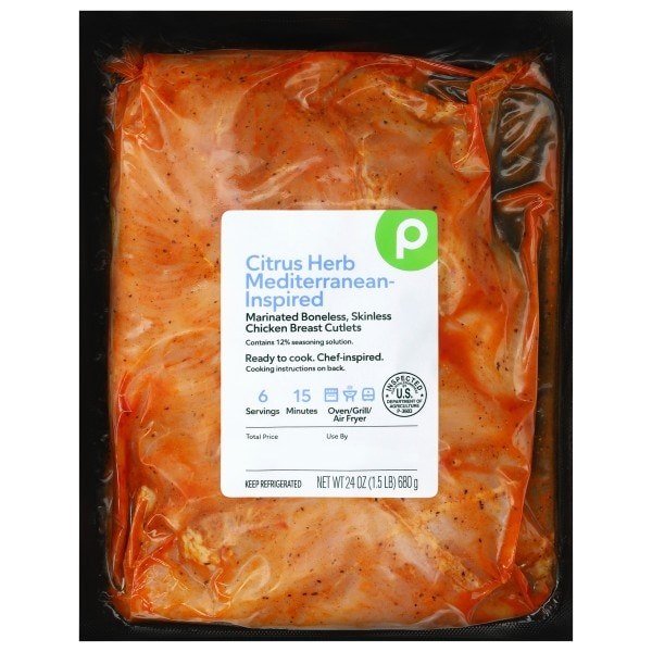 Citrus Herb Marinated Chicken Breast Cutlets — $7.99