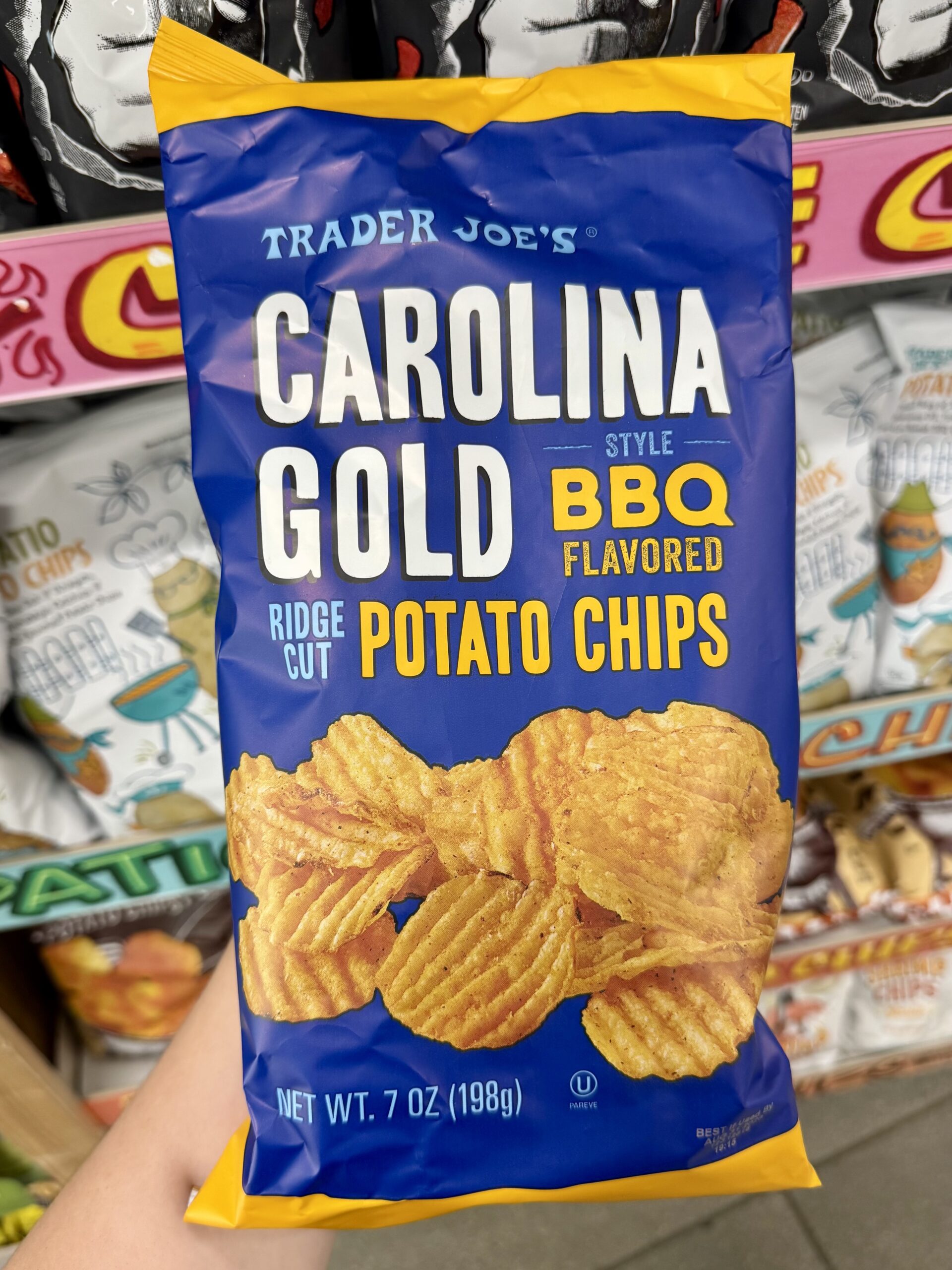 Trader Joe's Carolina Gold BBQ Ridge Cut Potato Chips