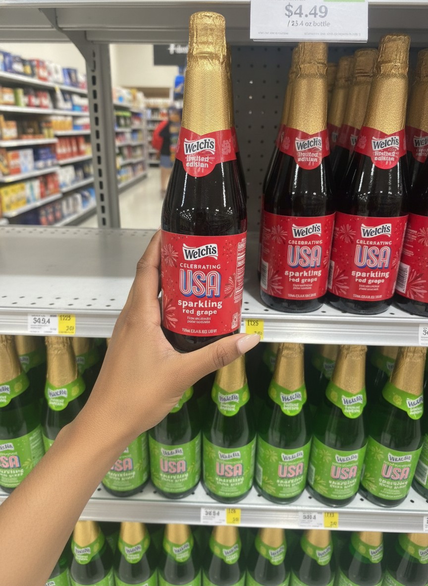 Welch's Celebrating USA sparkling red grape Non-alcoholic juice cocktail
