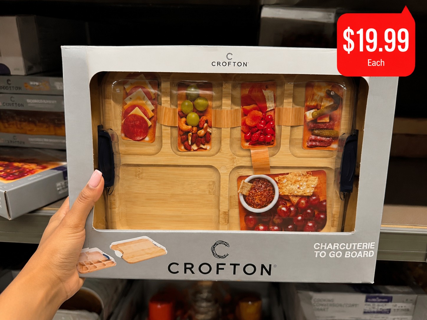 CROFTON Charcuterie To Go Board
