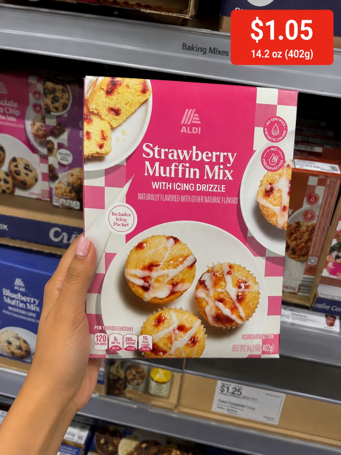 ALDI Strawberry Muffin Mix With Icing Drizzle