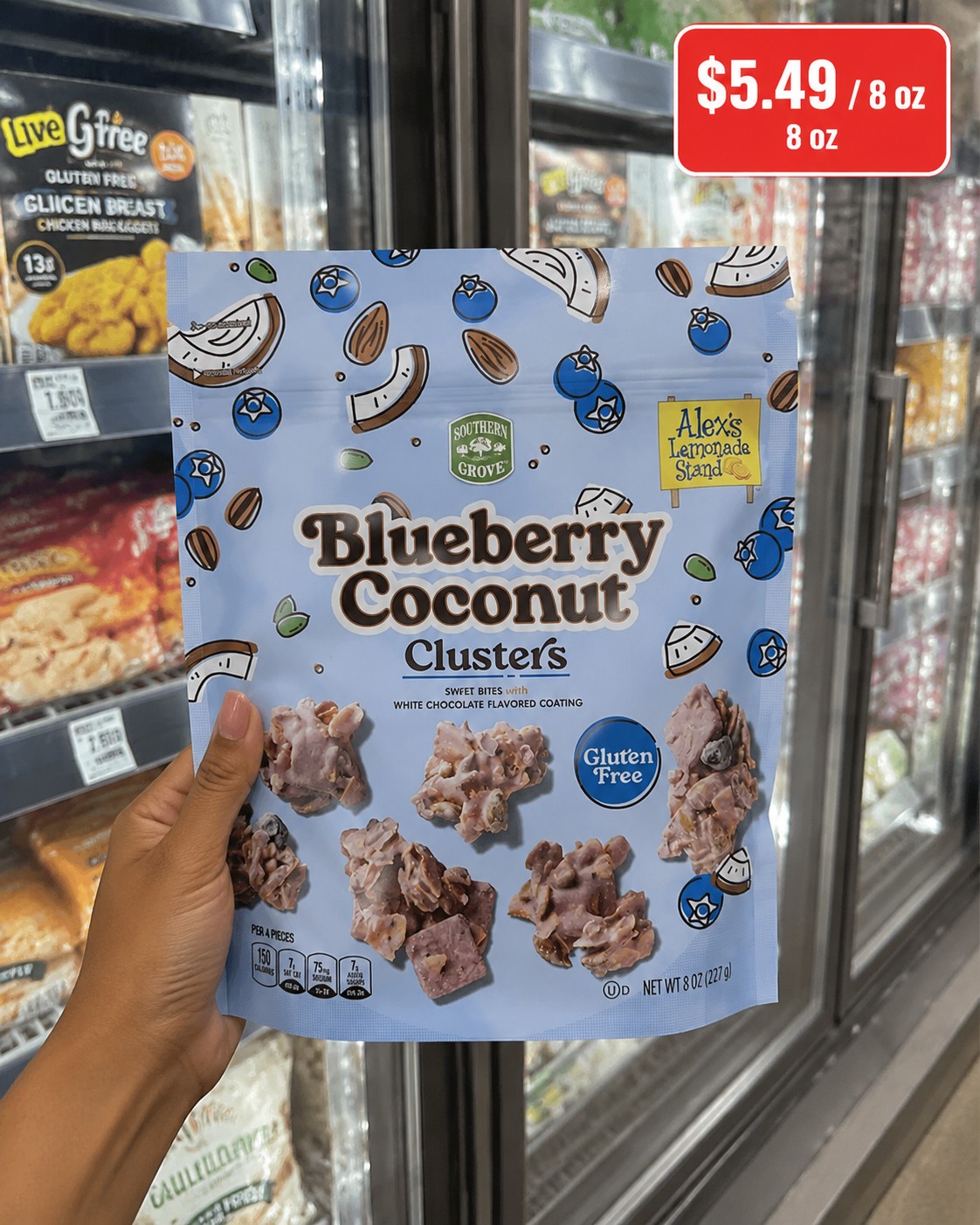 SOUTHERN GROVE Blueberry or Lemon Flavored Coconut Clusters