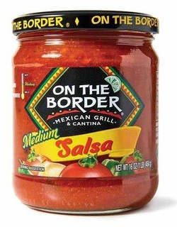 On The Border Salsa or Queso or Utz Creamy Onion Dip