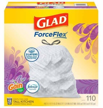 Glad Forceflex Drawstring Tall Kitchen Bags