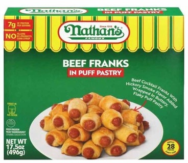 Nathan's Famous Beef Franks in Puff Pastry