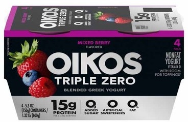 Oikos Triple Zero Blended Greek Yogurt