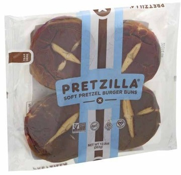 Pretzilla Soft Pretzel Burger Buns