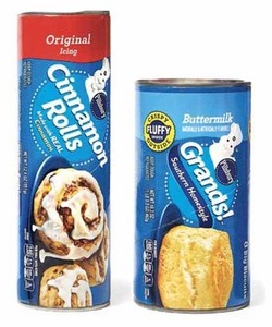 Pillsbury Grands! Biscuits or Rolls, Crescents, or Cinni Stix or Ready To Bake! Cookie Dough