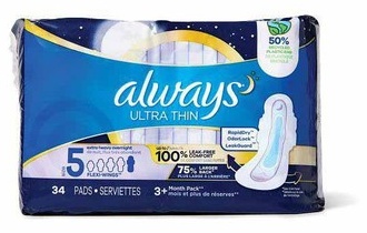 Always Ultra or Maxi Pads